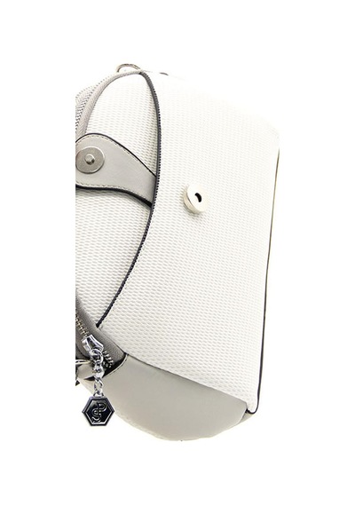 Silver Polo Sp1144 Kadın Çapraz Çanta Petek Beyaz-a.gri