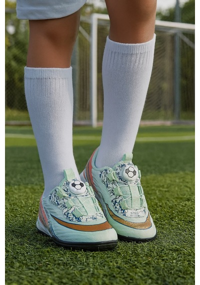 Mini Bonito Üniseks Yeni Nesil Mekanizmalı Futbol Halı Saha Ayakkabısı Mint