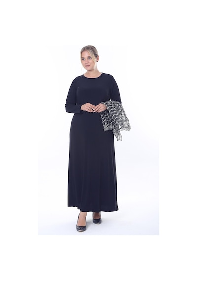 Ladies First Büyük Beden 3799 Lacivert-altın Ceket+elbise Takım 001