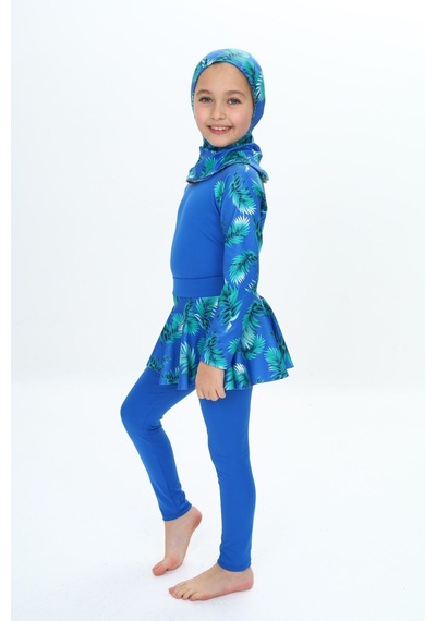 My Kids Wear Üç Parça Kız Çocuk Haşema, Tesettür, Etekli, Kapalı Mayo Lacivert - Çok Renkli My Kids Wear Üç Parça Kız Çocuk Haşema, Tesettür, Etekli, Kapalı Mayo Lacivert - Çok Renkli