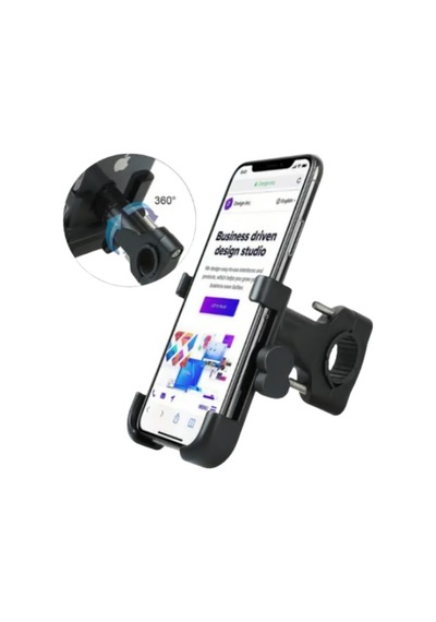 Gear5 Pf4 Alüminyum Telefon Tutucu Gidon Bağlantılı Siyah