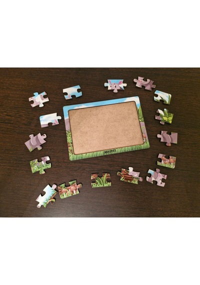 Gergedanlar 16 Parça Eğitici Ve Öğretici Ahşap Çocuk Puzzle & Yapboz Bebek Çocuk Oyuncak