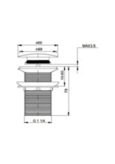 Bocchi Krom Lavabo Süzgeçi Su Taşma Deliksiz 6190-0001 Üst Grup