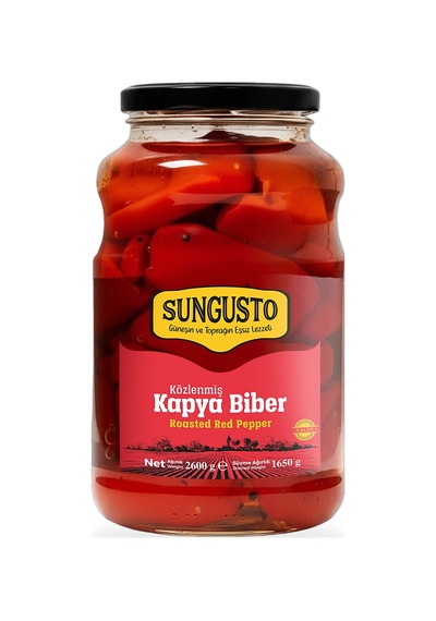 Sungusto Közlenmiş Kapya Biber Cam Kavanoz 2600 G