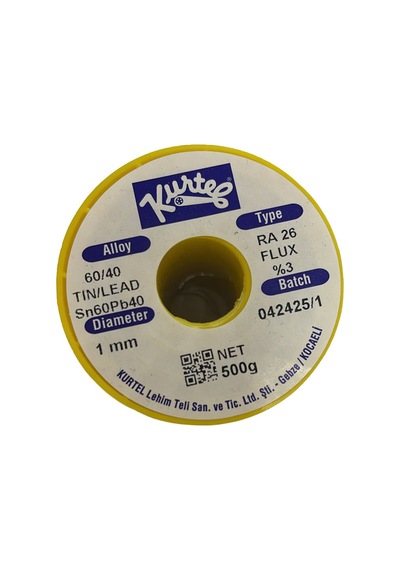Kurtel 60/40 Lehim Teli 1 Mm 500 G Sn60pb40 Ra26 %3 Flux