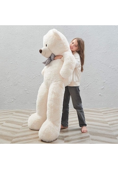 Peluş 120 Cm Papyonlu Sevimli Ayı - Sevgiliye Özel Hediye