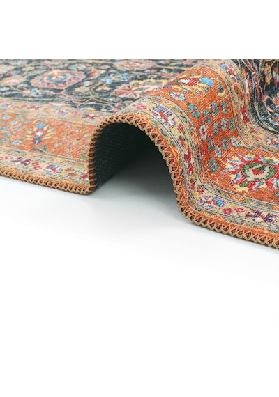 Cool Halı Private Xw Turuncu Bohem Vintage Halı Etnik Desenli Şönil Dokuma Salon Oturma Odası Halısı