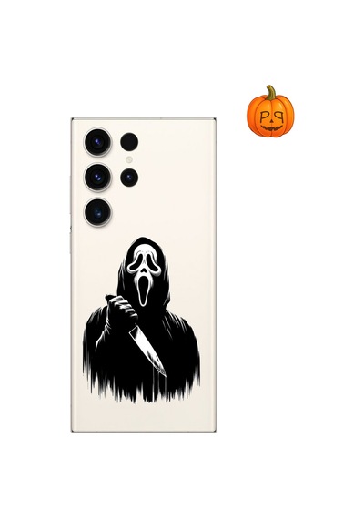 Dali Design Samsung Galaxy S23 Ultra Uyumlu Şeffaf Kılıf Horror 3 Tasarımlı