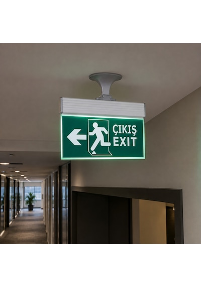 Cata Ct-9165 3w Şarjlı Led Exit Acil Çıkış Armatürü Sol Yön Oklu 3 Saat Çıkış Tabelası
