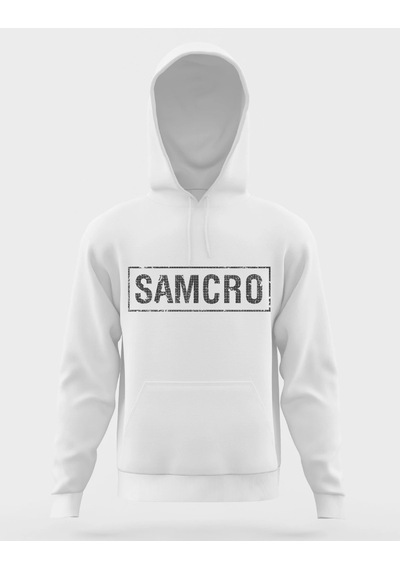 Startmore Sons Of Anarchy Samcro Kapüşönlu Hoodie Beyaz