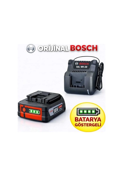 Gba 18v 2.0 Ah Dolum Göstergeli Batarya + Gal 18 20 Şarj Cihazı
