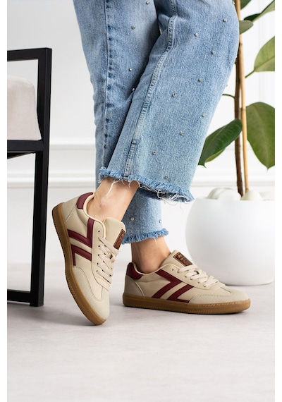 Kadın Düşük Bilek Bağcıklı Sneaker Bej