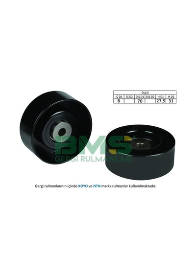 BMS 218 Alternatör Gergi Rulmanı Caddy 1.9D 96-00 - Polo 1.7 Sdı-1.9D-1.9 Sdı 94-01