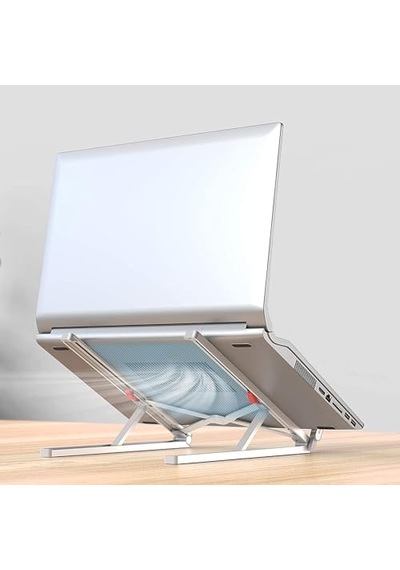Saiji X2 Taşıma Çantalı Alüminyum Notebook Laptop Standı Gümüş