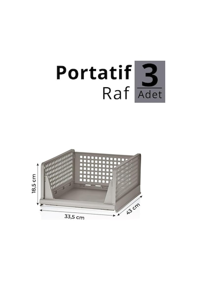 Mithra Life 3 Katlı Kayar Raf Organizer Dolap İçi Kıyafet Aksesuar Düzenleyici Bej 45x35 Cm Mıt1259 Diğer