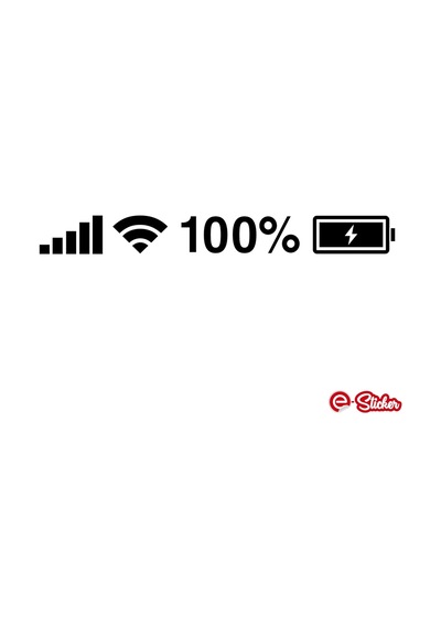 Batarya Pil Wifi Icon Oto Sticker Araba Cam Sticker (521428394)