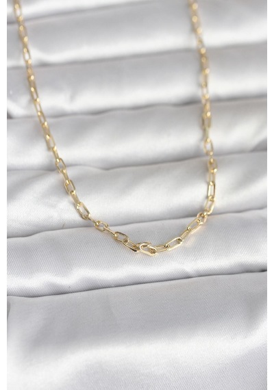 Cm 14k Gold Renk Ataç Zincir Model 60 Cm Kadın Kolye - Altın