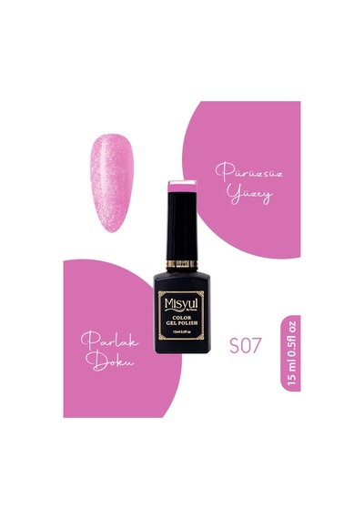 Misyul Uv Led Kalıcı Oje Nail Art 15 Ml Simli Seri S07