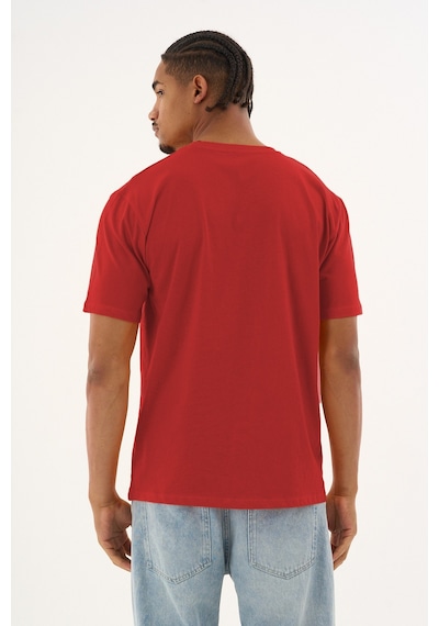 Dechers Erkek %100 Organik Pamuklu Yumuşak Dokulu Comfort Fit Bisiklet Yakalı T-shirt E222 Kırmızı Dechers Erkek %100 Organik Pamuklu Yumuşak Dokulu Comfort Fit Bisiklet Yakalı T-shirt E222 Kırmızı