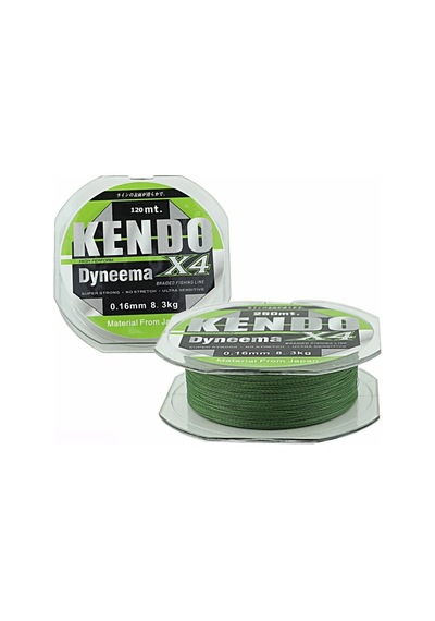 Kendo Dynema 4 Örgü Green 120m Örgü İp Misina 0.08mm