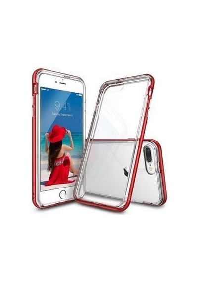 Ringke Frame Apple Uyumlu iPhone 7 Plus İle Çerçeveli Bumper Kılıf Blaze Red