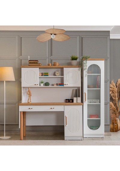 Vita Bohem Genç Odası - 4 Kapaklı Dolap, Karyola, Komodin, Çalışma Masası, Şifonyer, Kitaplık Beyaz Vita Bohem Genç Odası - 4 Kapaklı Dolap, Karyola, Komodin, Çalışma Masası, Şifonyer, Kitaplık Beyaz