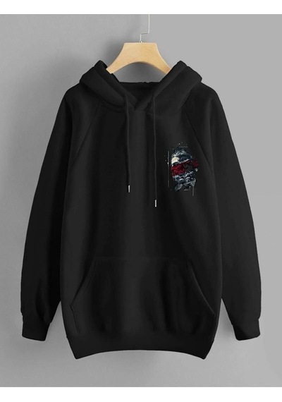 Altamira Unisex Sırt Baskılı Kapşonlu Oversize Sweatshirt 001