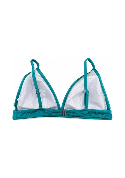 Büyük Beden Geniş Üçgen Kesim Ayarlanabilir Askılı Kadın Bikini Üst Yeşil
