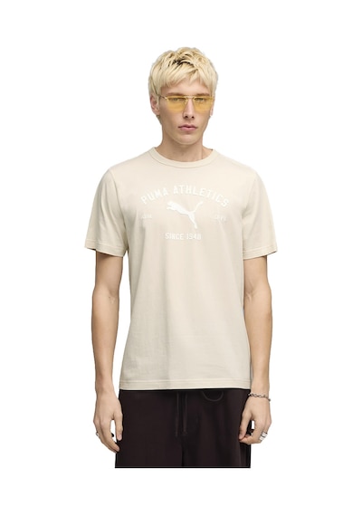 Puma Class Graphic Erkek Bej Günlük Stil T-shirt 69222687