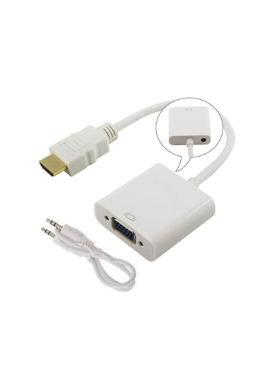 Hdmi To Vga Ses Çıkışlı Kablo Çevirici Dönüştürücü  Adaptör