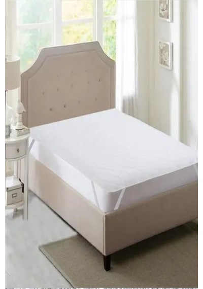Extra Çift Kişilik Alez 160x200 Cm Sıvı Geçirmez Yatak Koruyucu Alez Köşe Lastikli Beyaz
