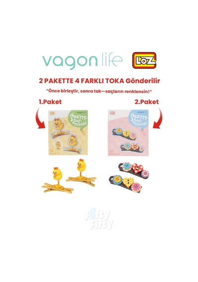 4'lü Saç Toka Seti Önce Birleştir,sonra Tak 2 Paket 4 Adet Gönderilir Yapı Toka Seti Ff 7110-7136