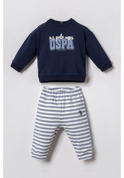 U.S. Polo Assn. Erkek Bebek Baskılı Lacivert Uzun Kol Pijama Takım Usb3162-c-v2 Usb3162-c-v2