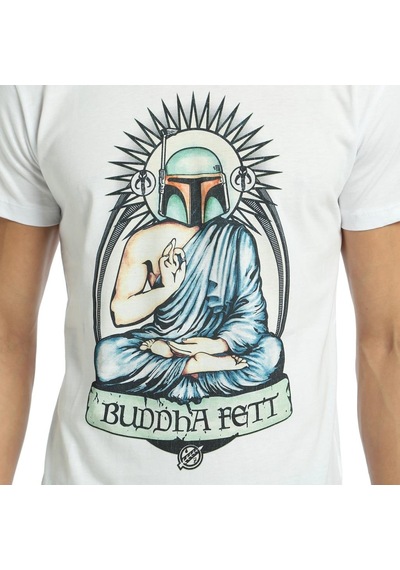 Bant Giyim - Star Wars Mandalorian Boba Fett Beyaz Erkek Tişört