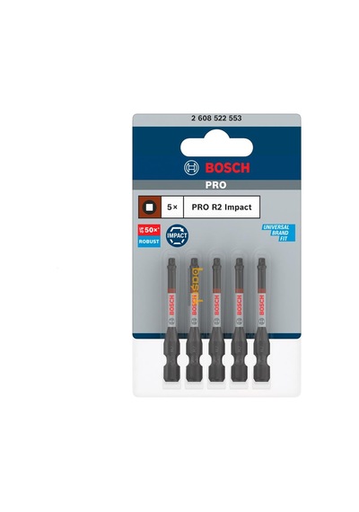 Bosch Pro Impact R2 X 55 Mm Kare Uçlu 5''li Vidalama Ucu 2608522553