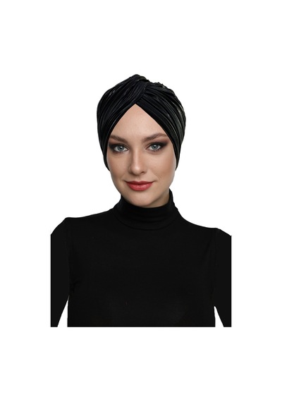 Elysianfidan Pliseli Varaklı Astarlı Siyah Hazır Türban Tesettür Abiye Bone Siyah Elysianfidan Pliseli Varaklı Astarlı Siyah Hazır Türban Tesettür Abiye Bone Siyah