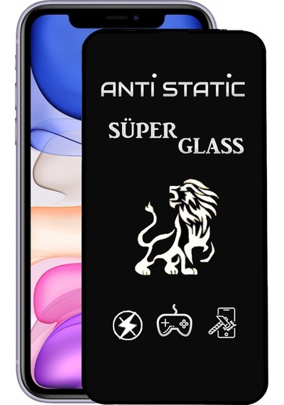 Pp Apple Uyumlu iPhone 11 Anti Static Toz Tutmaz Çerçeveli Ekran Koruyucu Cam