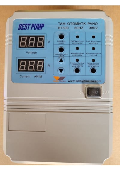 Dalgıç Derinkuyu Pompa Kontrol Koruma Panosu-Tam Otomatik-Dijital-1Hpden, 10Hpye-380V-Prof Ekipman