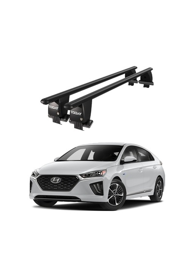 Royal Hyundai Ioniq 2016 Ve Sonrası Uyumlu Siyah Ara Atkı Port Bagaj Tavan Barı