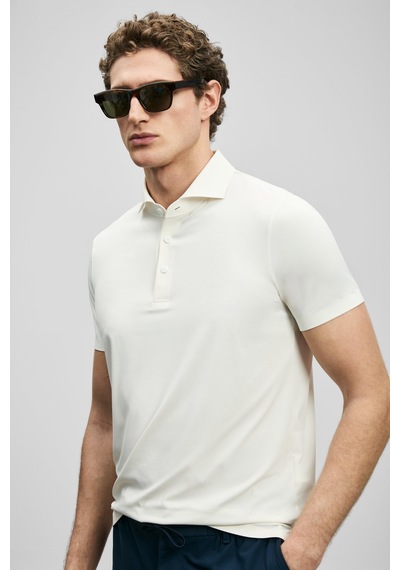 Lufian Spencer Erkek Polo Yaka T-shirt 111040240 Beyaz