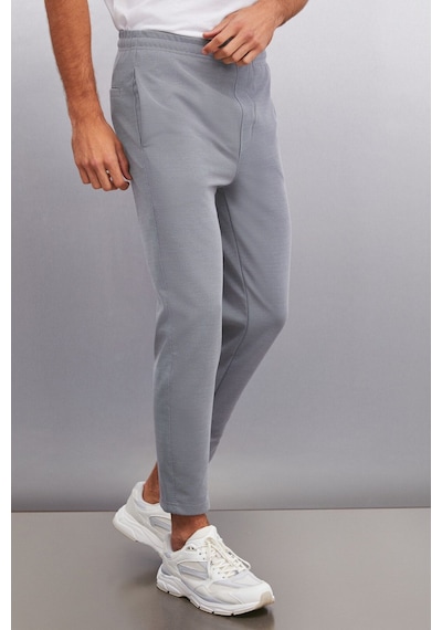 Grimelange HUXLEY Erkek Regular Fit Cepli Gri Pantolon