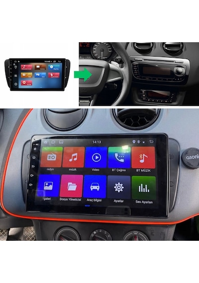 Seat Ibiza - Araç Multimedya Ekran - 4gb 64gb - S - Black - 2009 - 2015 - 9 Inch - Myway