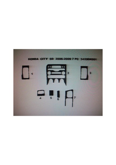 Honda Cıty 2006-2009 7 Parça Torpido Kaplama Renk Gri