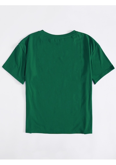 Unisex Beautiful Soul Baskılı Tasarım Tshirt Yeşil