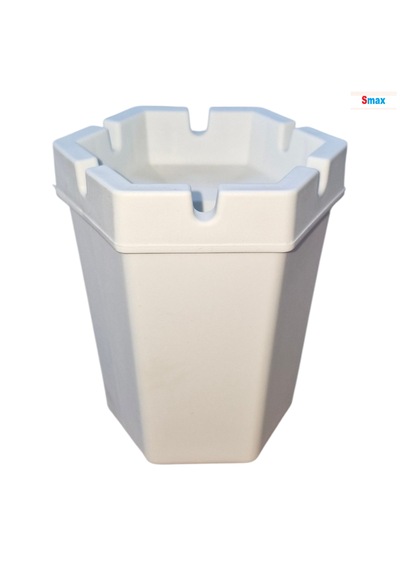 Kokusuz Küllük, Kokusuz Dumansız Altıgen Küllük Plastik Beyaz Asimetrik Tr Dumansız Altıgen Küllük Dayanıklı Plastik Modern Tasarım
