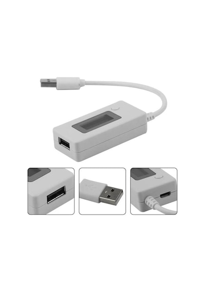 Dijital Led Göstergeli Usb Voltmetre Ampermetre Test Cihazı - Akım Ve Voltaj Ölçer