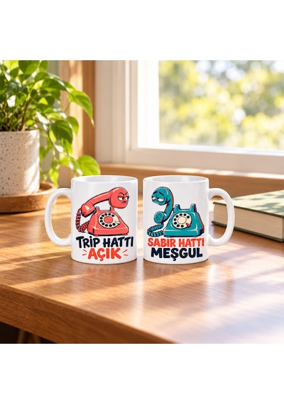 Ventra Trip Hattı 2'li Porselen Kupa Seti - Model 795 Ventra