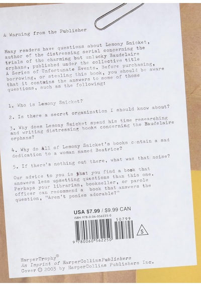 Lemony Snicket: The Unauthorized Autobiography