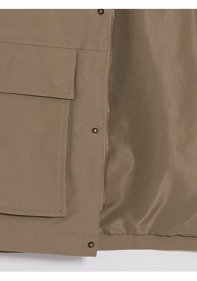 Lcwaıkıkı Classic Bej Regular Fit Kontrast Yaka Erkek Mont