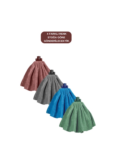 2 Adet Süper Emici Jumbo Boy Mikrofiber Havlu Mop, Tüm Yüzeylerle Uyumlu Yedek Mop Başlığı 2 Li Set Çok Renkli